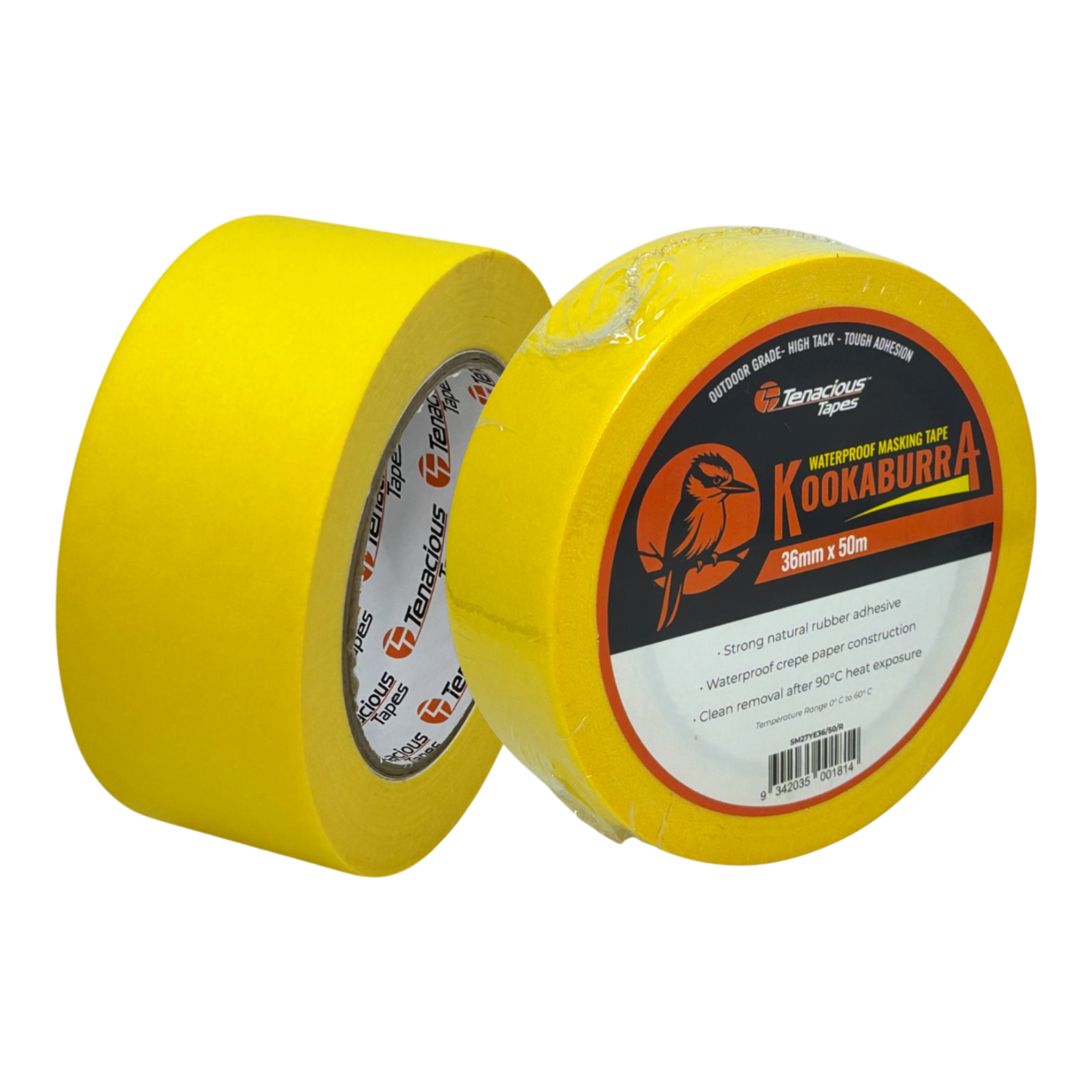 Tenacious Tapes Kookaburra Tape General Purpose Crepe Masking Tape