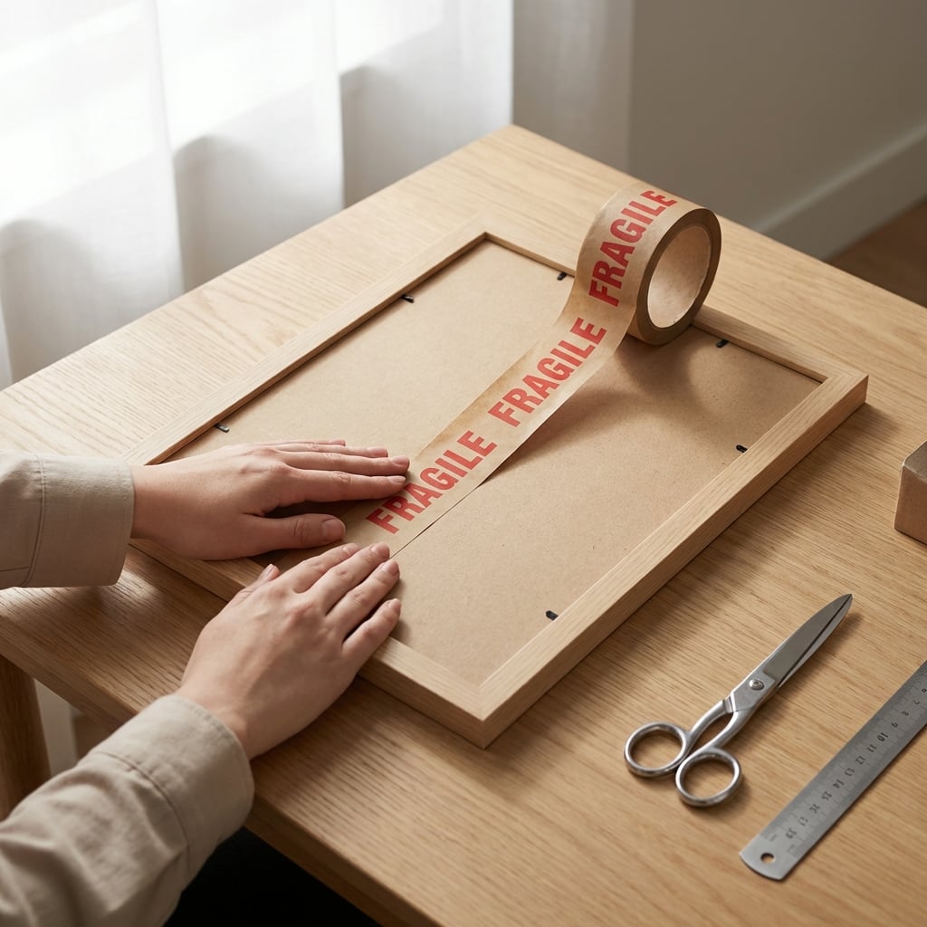 G856 FRAGILE Printed Paper Packaging Tape - Picture Framing and Craft