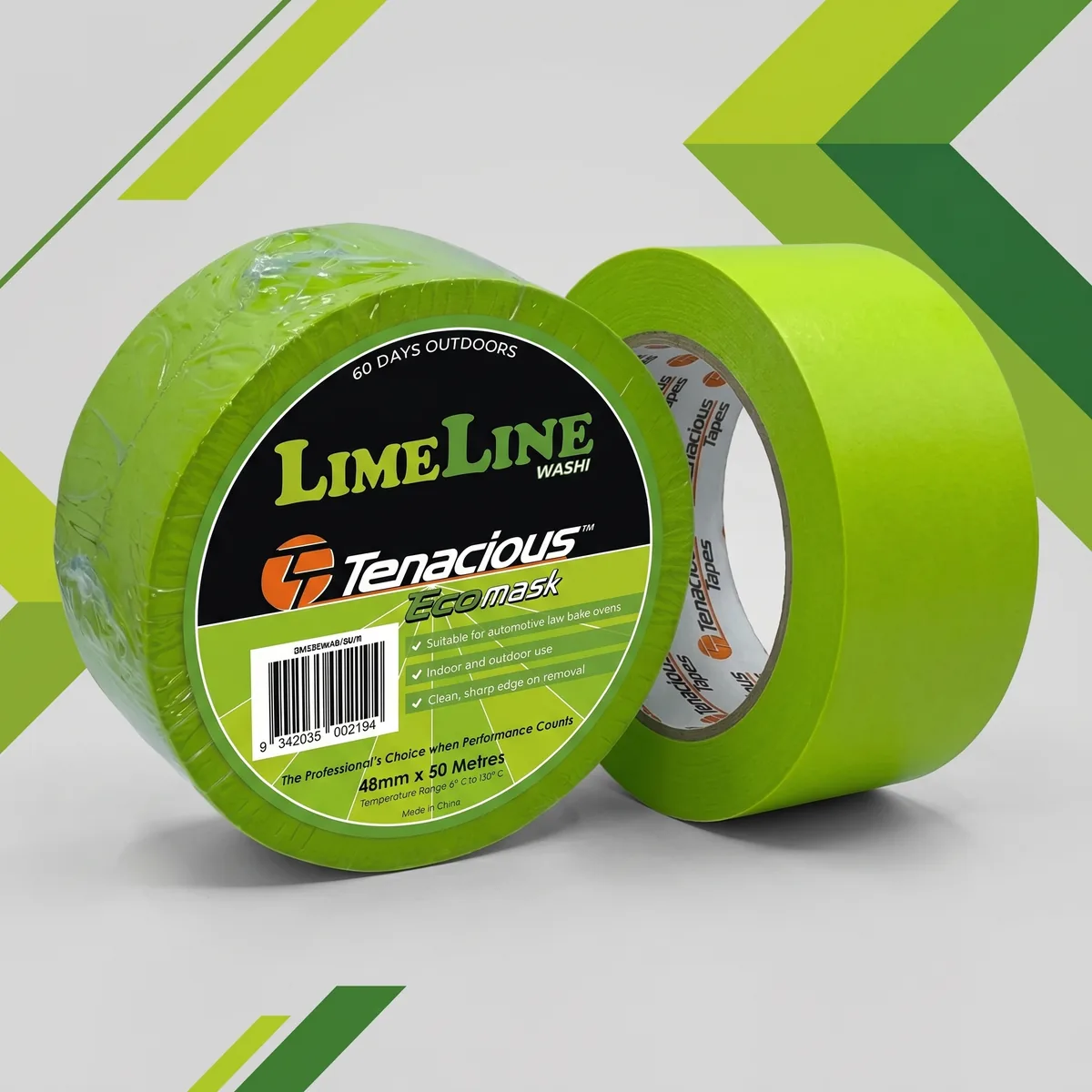 Tenacious Tapes SM25 LimeLine Washi Ecomask