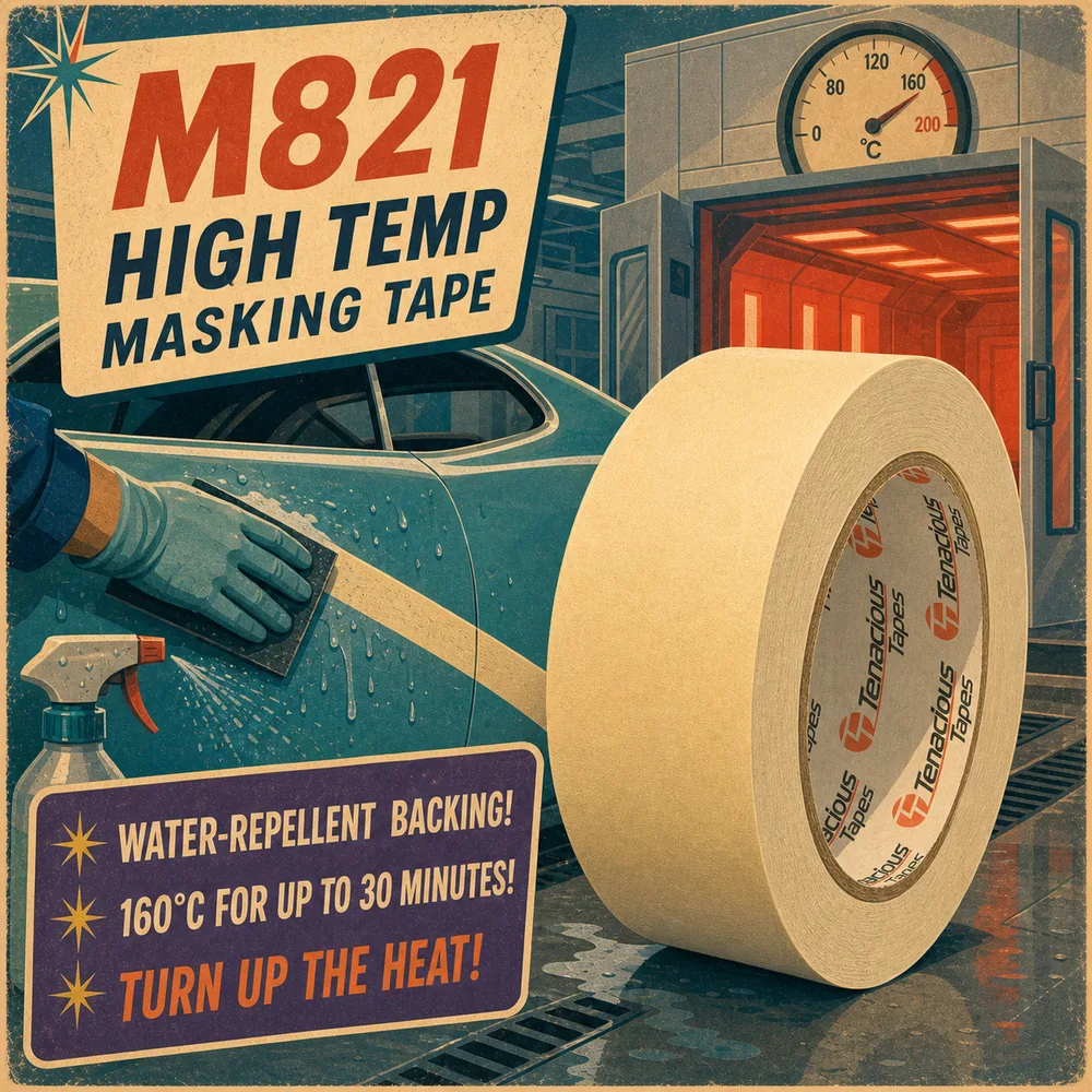 M821 cream high temperature masking tape retro poster