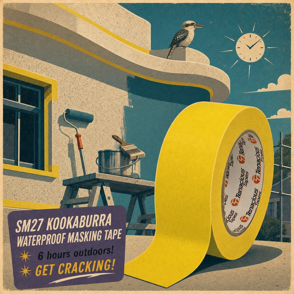 SM27 Kookaburra waterproof masking tape retro poster